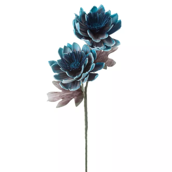 Kwiat sztuczny dalia niebieski 84 cm