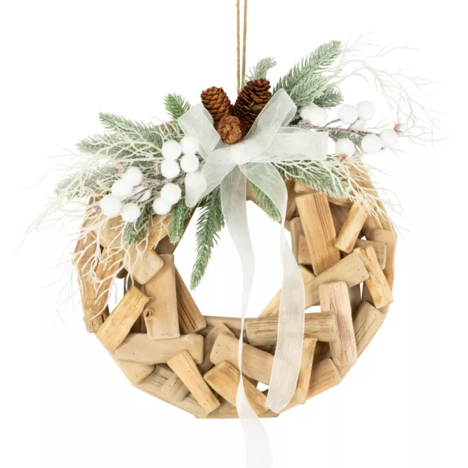 Wianek świąteczny dekoracyjny w stylu boho