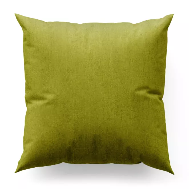 Poszewka szyta SAFARI jasnozielona z miękkiej welwetowej tkaniny z połyskiem