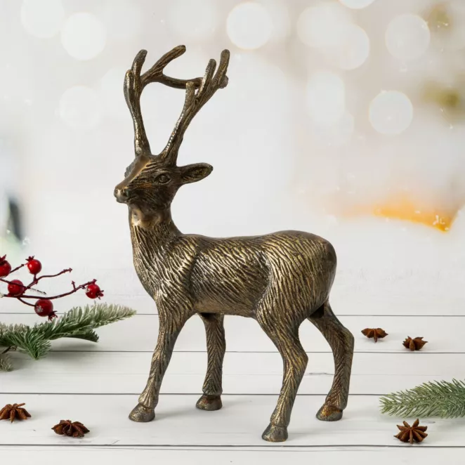 Figurka świąteczna RENIFER z precyzyjnymi wytłoczeniami