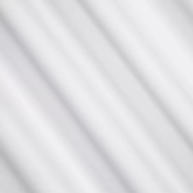 L148/8 Zasłona szyta na taśmie 5 cm biała z gładkiej tkaniny typu dimout wykończona obciążnikiem