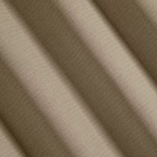 R226/9 Zasłona szyta na taśmie 5 cm jasnobrązowa z tkaniny o naturalnym splocie z efektem melanżu