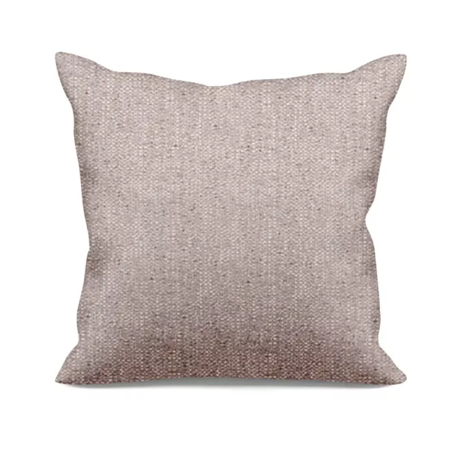 Poszewka szyta wrzosowa z tkaniny o wyraźnym splocie z efektem melanżu