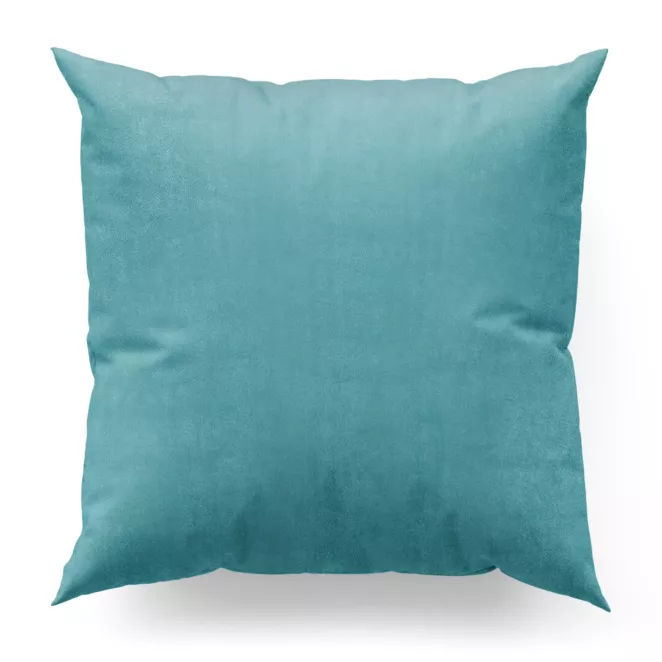 Poszewka szyta GEMMA turkusowa ze szlachetnej grubej tkaniny welwetowej o gramaturze 400g/m2