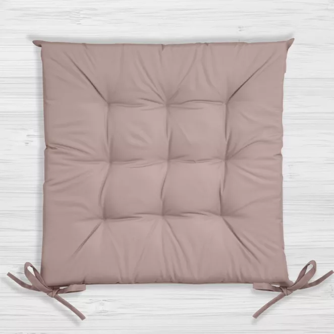 Poduszka na krzesło 40 x 40 x 5 cm wodoodporna pudrowo różowa z pikowaniem GARDEN