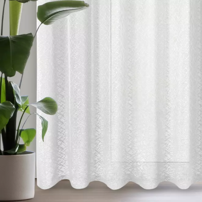 Firana biała z siateczki 300x250 cm przelotka - MIRIEL