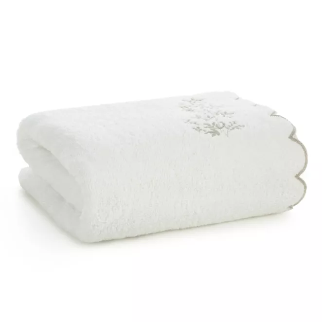 Ręcznik do rąk 30x50 cm bawełniany kolor kremowy z haftem ELARA - kolekcja FOREST SUMMER