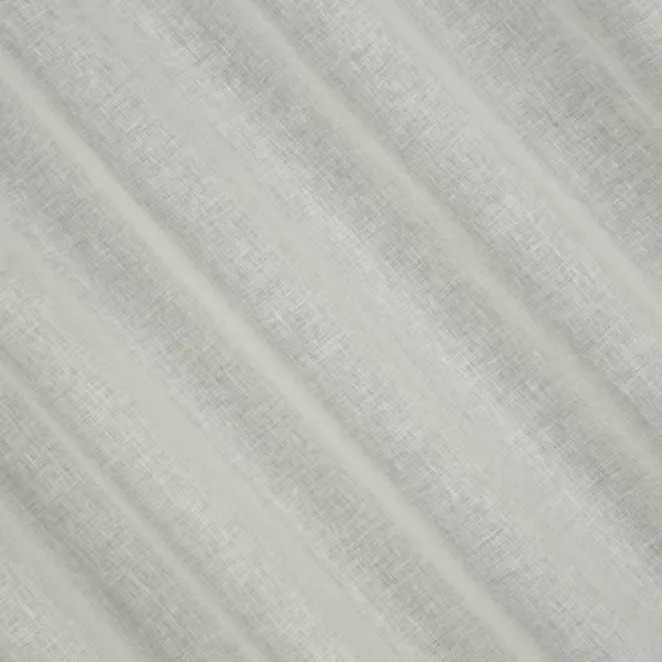 H10/2 Firana szyta na taśmie 5 cm kremowa wykonana z naturalnej lnianej tkaniny, matowa, wykończona obciążnikiem