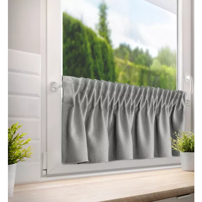 Zazdrostka srebrna z tkaniny o płóciennym splocie 140x30 cm taśma LENA