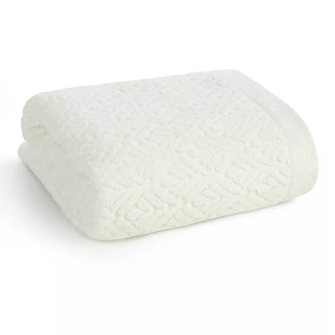 Ręcznik do rąk 30x50 cm z bawełny egipskiej kolor kremowy z wytłaczanym wzorem SCARLET - kolekcja FOREST SUMMER