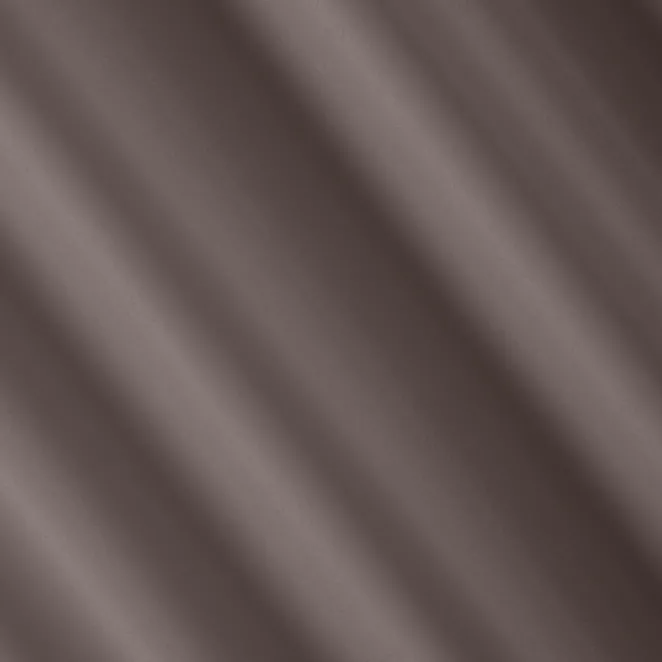 L148/25 Zasłona szyta na taśmie 5 cm jasnobrązowa z gładkiej tkaniny zaciemniającej typu dimout wykończona obciążnikiem