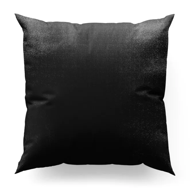 Poszewka szyta JULIETT czarna z eleganckiej połyskującej tkaniny przetykanej lureksową nicią