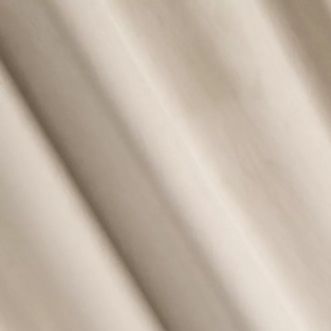 P206/6 Zasłona szyta na taśmie 5 cm ENYA ciemnokremowa z miękkiej półmatowej tkaniny welwetowej