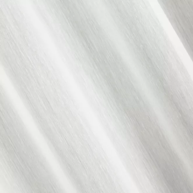 M131/14 Firana szyta na taśmie 5 cm kremowa z matowej miękkiej tkaniny o naturalnym splocie, wykończona obciążnikiem