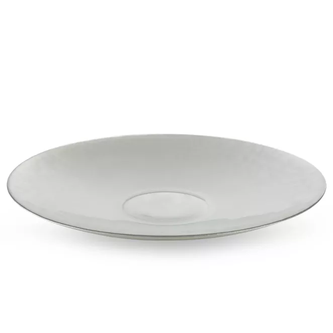 Patera ze szkła artystycznego srebrna