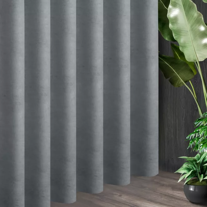 Tkanina zasłonowa o miękkiej, welurowej strukturze