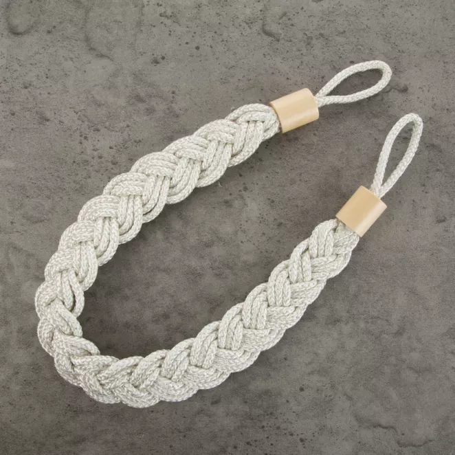 Dekoracyjny sznur do zasłon KAYLA pleciony w wzór warkocza