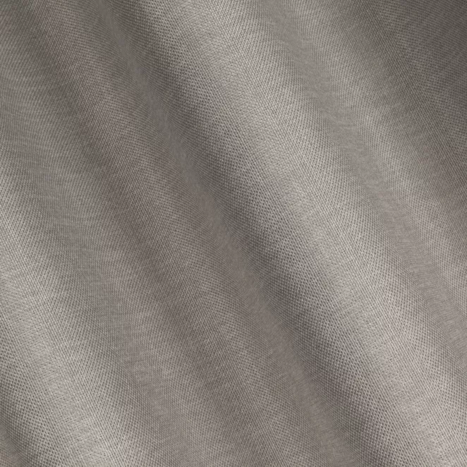 L180/13 Zasłona szyta na taśmie 5 cm jasnoszara z tkaniny zaciemniającej typu dimout o naturalnym splocie, z efektem melanżu