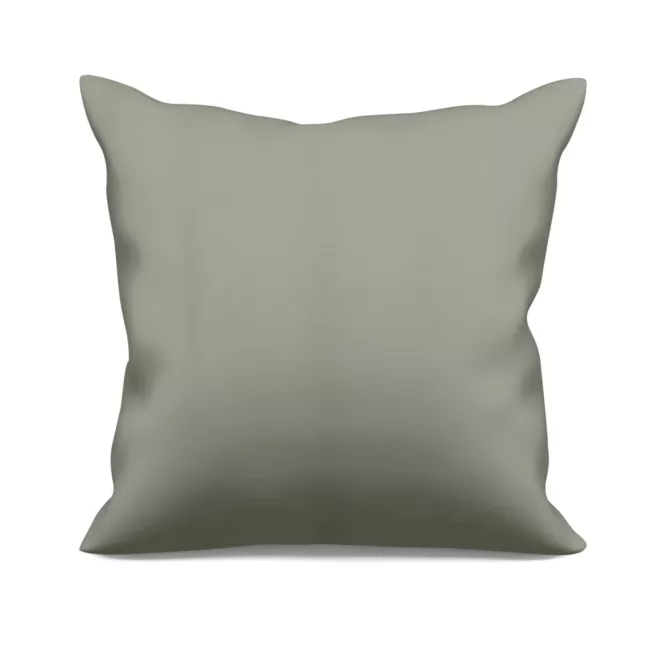Poszewka szyta popielata z matowej gładkiej tkaniny