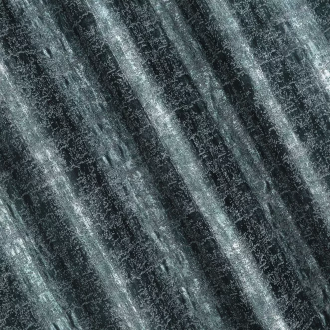 M220/4 Zasłona szyta na taśmie 5 cm turkusowa z ekskluzywnej tkaniny z delikatnym połyskiem