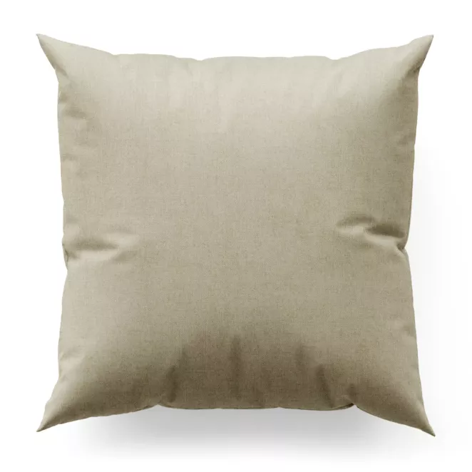 Poszewka szyta beżowa z miękkiej w dotyku tkaniny szenilowej