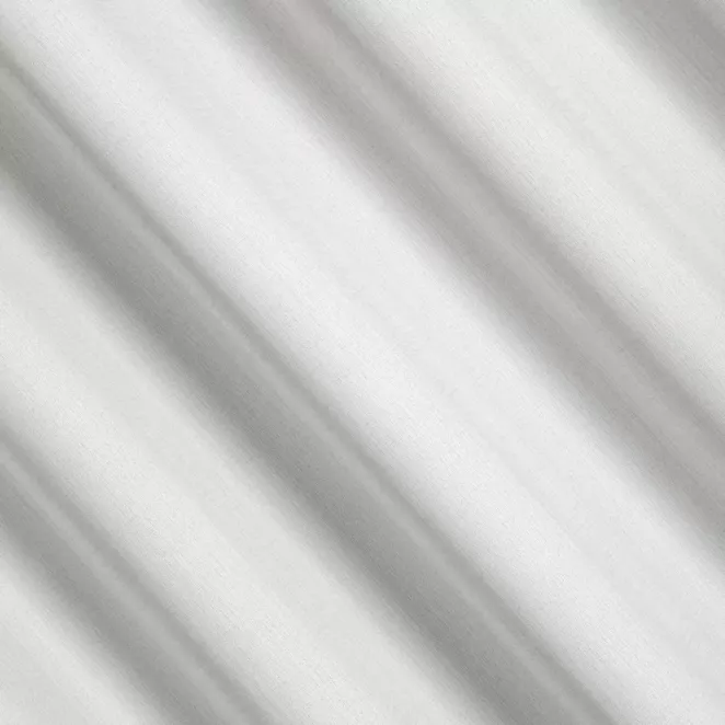 R219/6 Firana szyta na taśmie 5 cm srebrna z grubszej żorżety wykończonej obciążnikiem