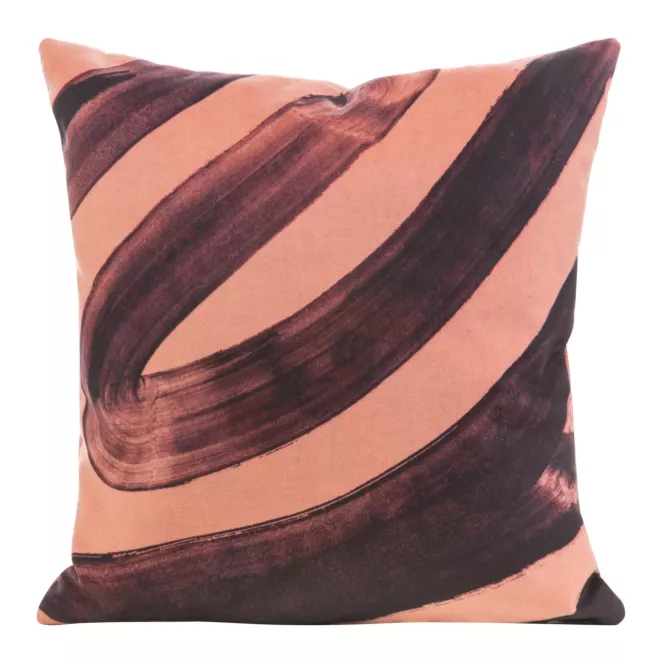 Poszewka na poduszkę 45x45 cm welwetowa różowo, czarna VAS