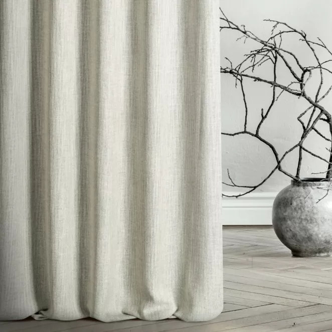 Zasłona szyta na taśmie 5 cm FELICITY naturalna o naturalnym splocie w melanżowych odcieniach