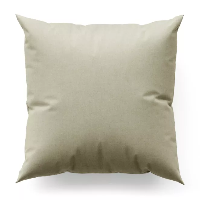 Poszewka szyta jasnobeżowa z miękkiej w dotyku tkaniny szenilowej