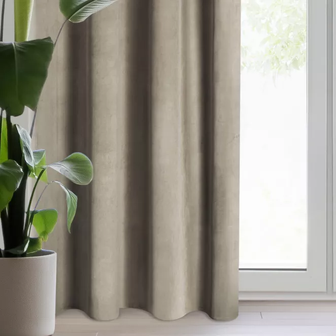 Zasłona welwetowa brązowa 140x250 cm przelotka - ROSA - Design 91