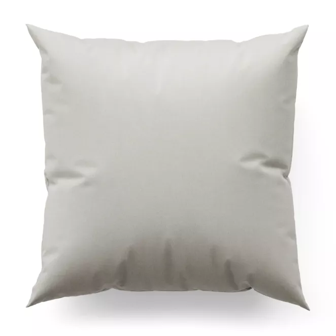 Poszewka szyta jasnopopielata z miękkiej tkaniny o welurowej strukturze i wyraźnym splocie