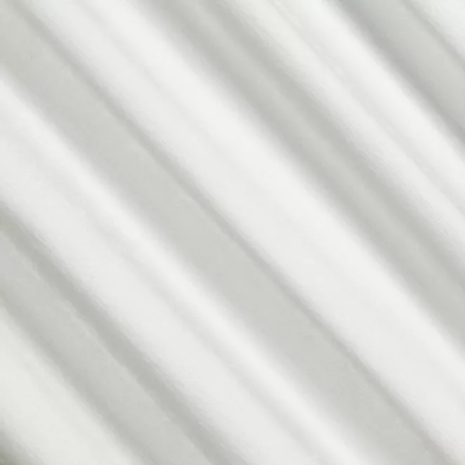 L194/1 Zasłona szyta na taśmie 5 cm biała z miękkiej w dotyku tkaniny szenilowej