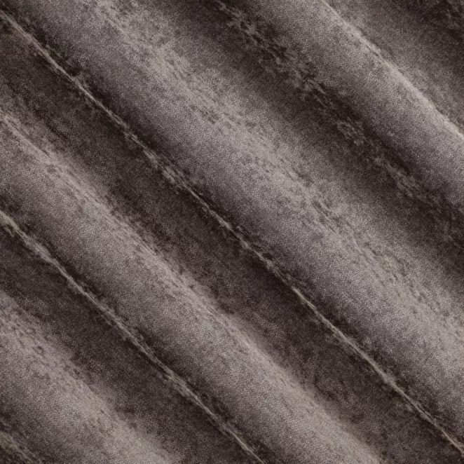 R203/13 Zasłona szyta na taśmie 5 cm ciemnobrązowa z miękkiej tkaniny szenilowej typu dimout o naturalnym splocie