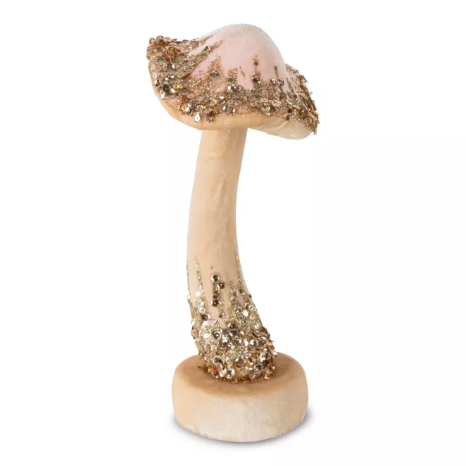 Figurka dekoracyjna świąteczna GRZYBEK zdobiona kryształkami