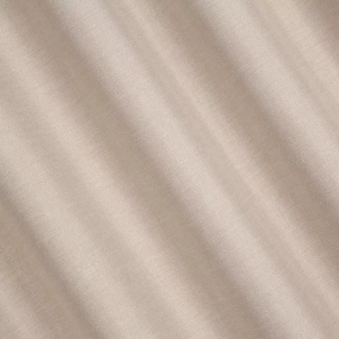 L180/19 Zasłona szyta na taśmie 5 cm beżowa z tkaniny zaciemniającej typu dimout o naturalnym splocie, z efektem melanżu