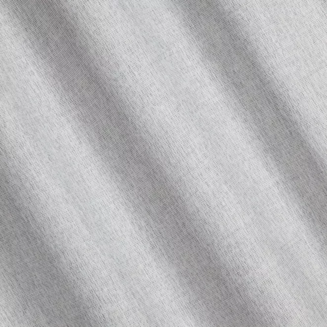 H188/1 Zasłona szyta na taśmie 5 cm GEONOA srebrna z miękkiej tkaniny o naturalnym charakterze z widocznym ozdobnym splotem