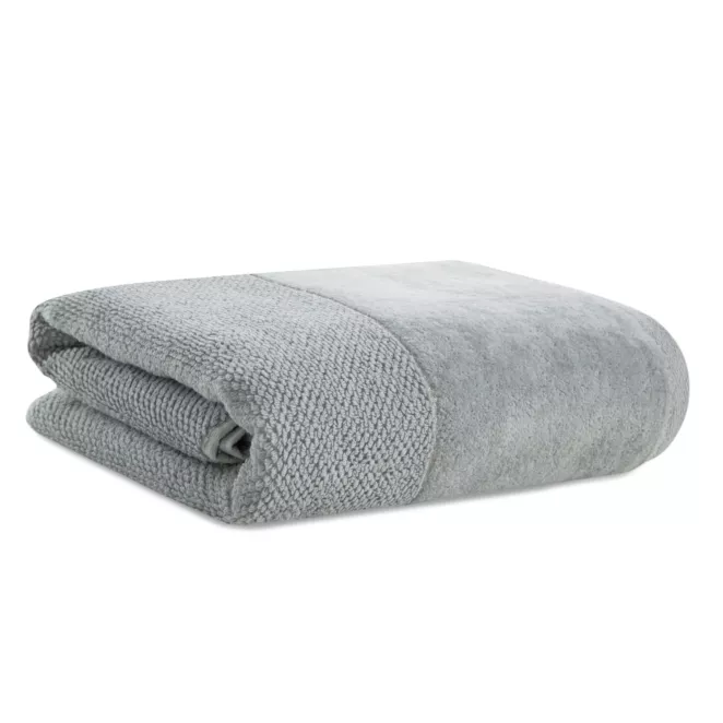 Ręcznik do rąk 30x50 cm bawełniany kolor srebrny z welwetową bordiurą 550 g/m2 ARIA