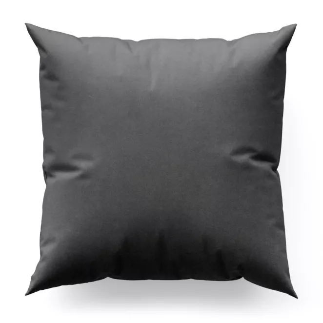 Poszewka szyta grafitowa z miękkiej tkaniny o welurowej strukturze i wyraźnym splocie