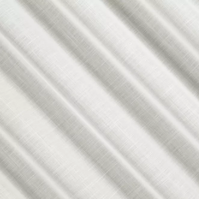 H237/4 Firana szyta na taśmie 5 cm kremowa z gładkiej matowej etaminy, wykończona obciążnikiem