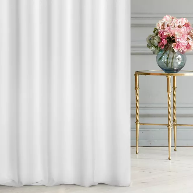 Tkanina zasłonowa dwustronna o ozdobnym splocie, z subtelnym połyskiem