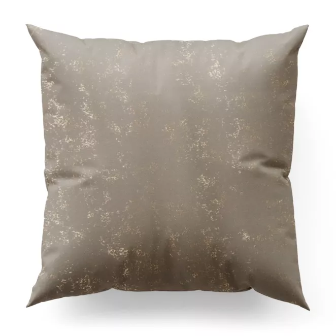 Poszewka szyta beżowo złota z eleganckiej tkaniny w nieregularny wzór