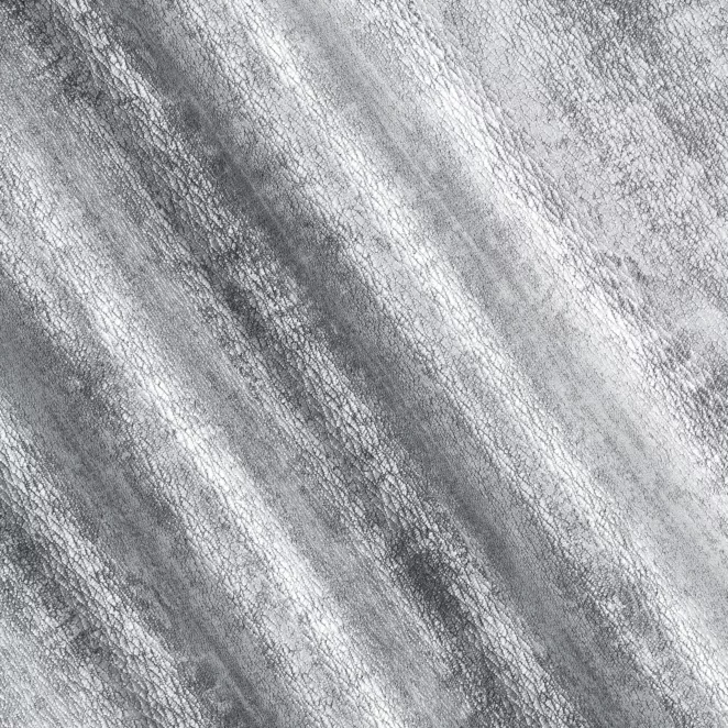 R151/1 Zasłona szyta na taśmie 5 cm MATTEO srebrna z grubotkanej nowoczesnej tkaniny z błyszczącym nadrukiem