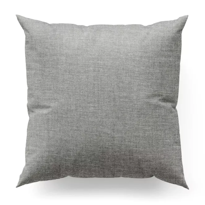 Poszewka szyta srebrna z miękkiej tkaniny z naturalnym splotem