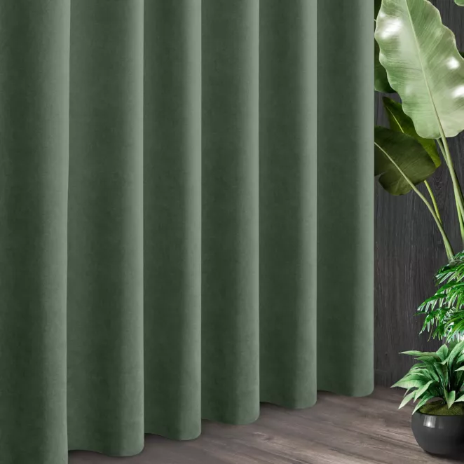 Tkanina zasłonowa o miękkim zamszowym chwycie ze strukturalnym wzorem