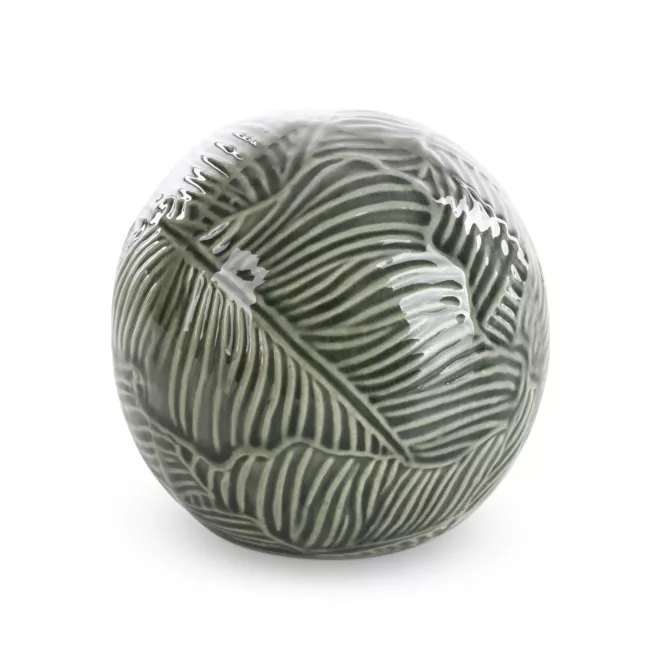 Kula  ceramiczna DARA z wytłaczanym wzorem liści