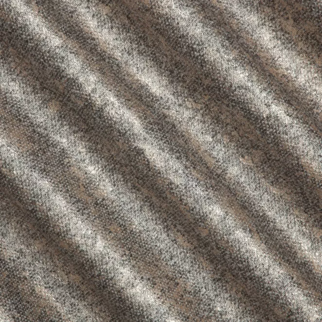 E31/1 Zasłona szyta na taśmie 5 cm popielato złota z tkaniny o grubym, naturalnym splocie z delikatnym połyskiem