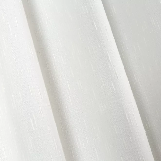 L140/1 Zasłona szyta na taśmie 5 cm naturalna z miękkiej, matowej tkaniny w stylu eko o naturalnym splocie