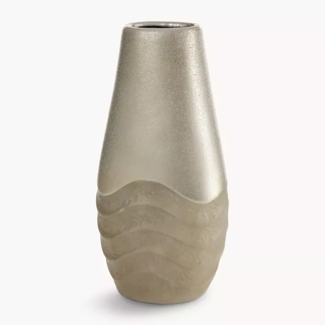 Wazon dekoracyjny SANI zdobiony falistym wzorem