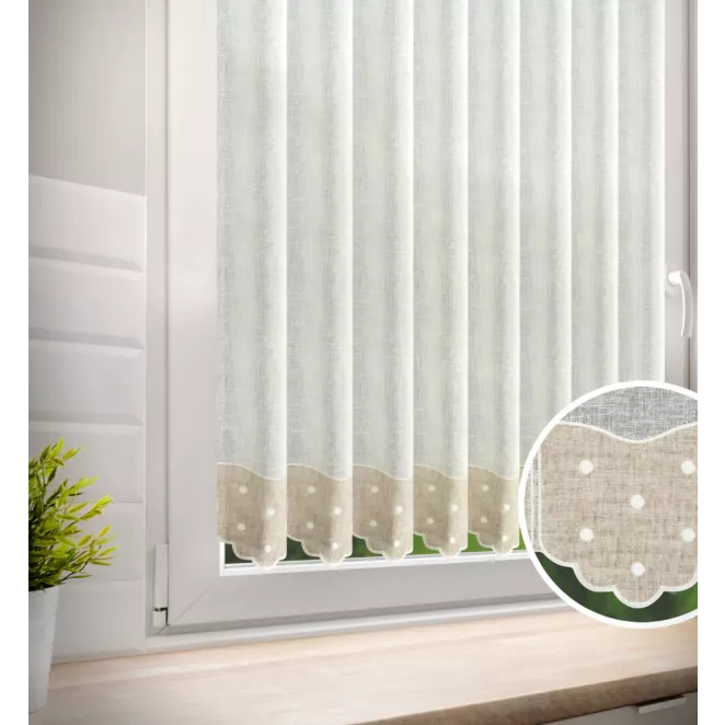 Tkanina firanowa zazdrostka z etaminy z haftem