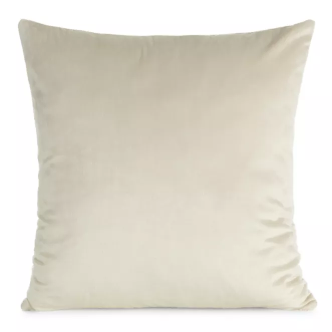 Poszewka na poduszkę 45x45 cm welwetowa, gładka jasnobeżowa o delikatnym połysku GAJA 1